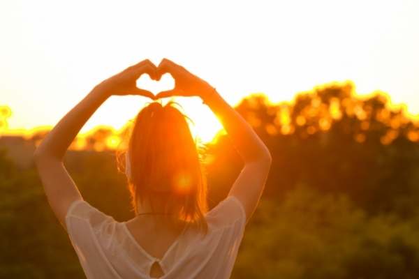 woman in sun